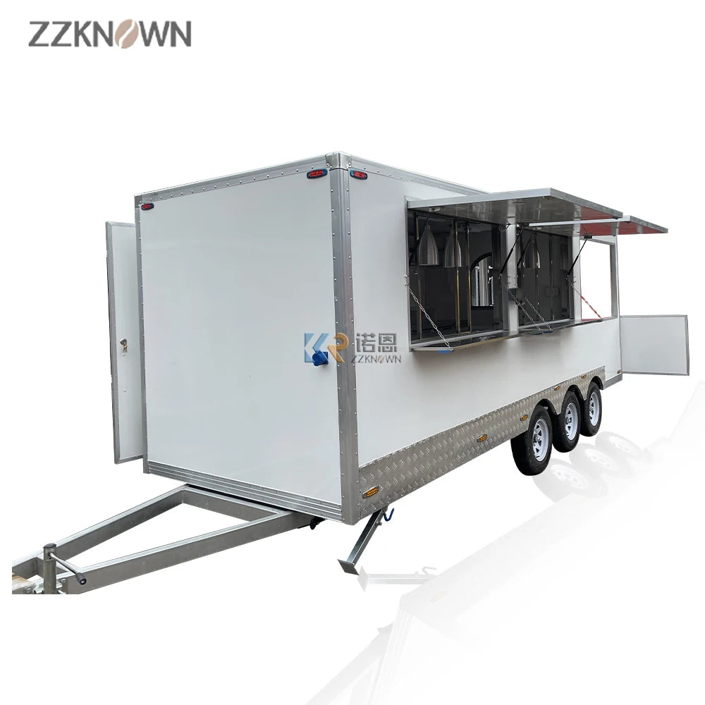 Fast Food Carts Pizza Truck BBQ Kitchen Mobile Fast Food Restaurant Taco Cart Hot Dog Beer Bar Concession Food Trailer