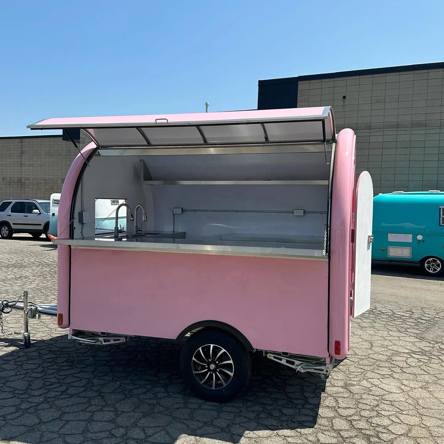 Carrito de helados y hot dogs, camión de comida, remolque de comida concesionaria, cocina móvil totalmente equipada, camión de comida para restaurante, carrito de comida rápida