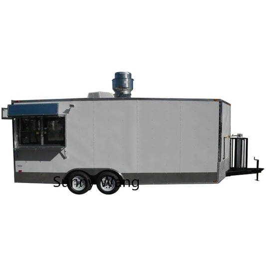 Bbq American Food Truck For Sale With Electric Customized Kitchen Concession Food Cart Stainless Steel Food Trailer