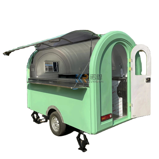 2023 OEM Street Snack Fast Food Truck Coffee BBQ Food Cart Venidng Kiosk Mobile Street Food Trailer with Full Equipment Kitchen