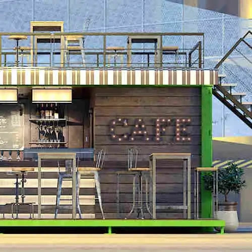 Customized Container With Floor Modular Coffee Shop Container Bar