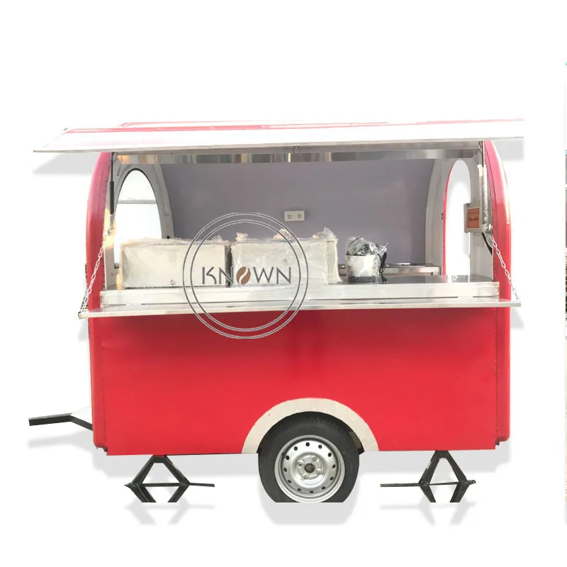 Customize Food Trailer Cart Vans Concession Mobile Street Food Carts Truck Fully Kitchen Equipment Chicken Griddle