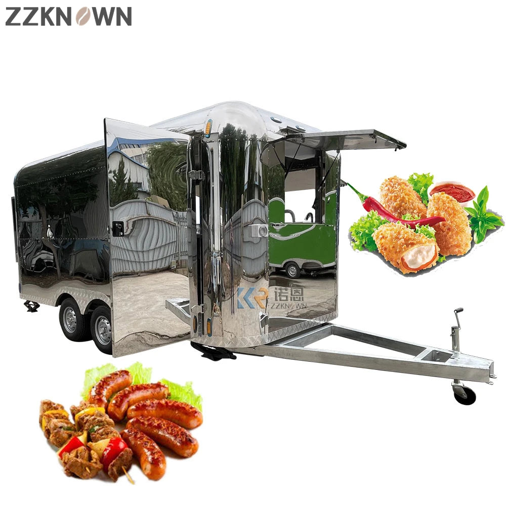 OEM  Catering Concession Food Trailers Fully Equipped Foodtruck Fast Food Cart Coffee Ice Mobile Kitchen Food Truck