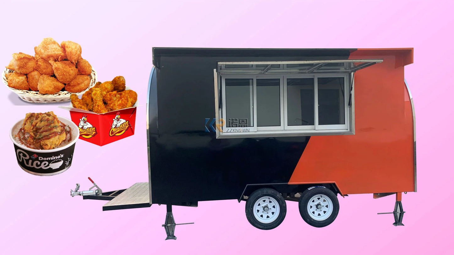 Widely Used Ice China Food Truck With Full Kitchen Fully Loaded Food Trailer Street Food Cart Mobile Restaurant