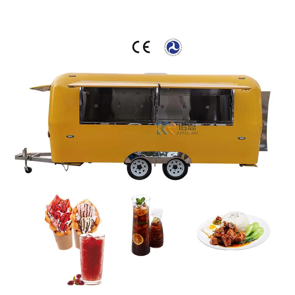 Outdoor Street Food Trailer Hot Dog Food Cart Mobile Street Kitchen Food Vending Truck For Sale USA