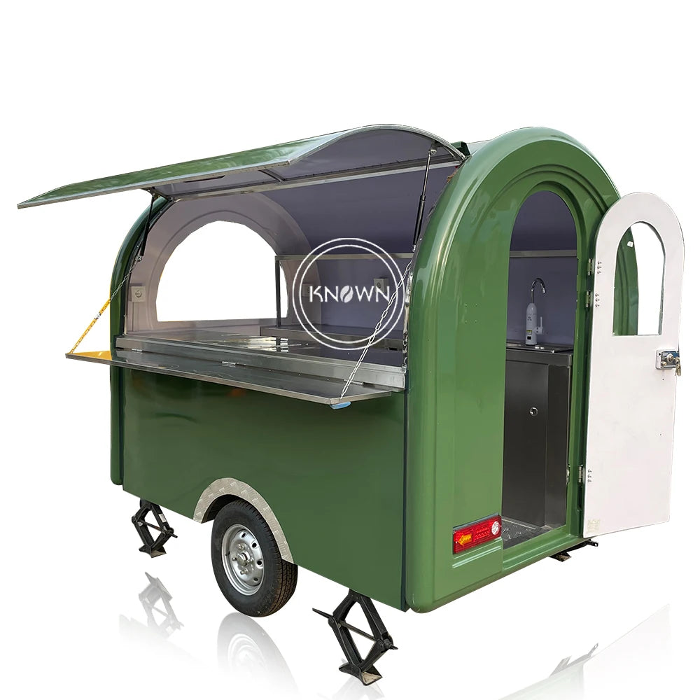 Commercial Mobile Trailer Espresso Coffee Machine Food Truck Sushi Hot Dog Pizza Food Cart for sale