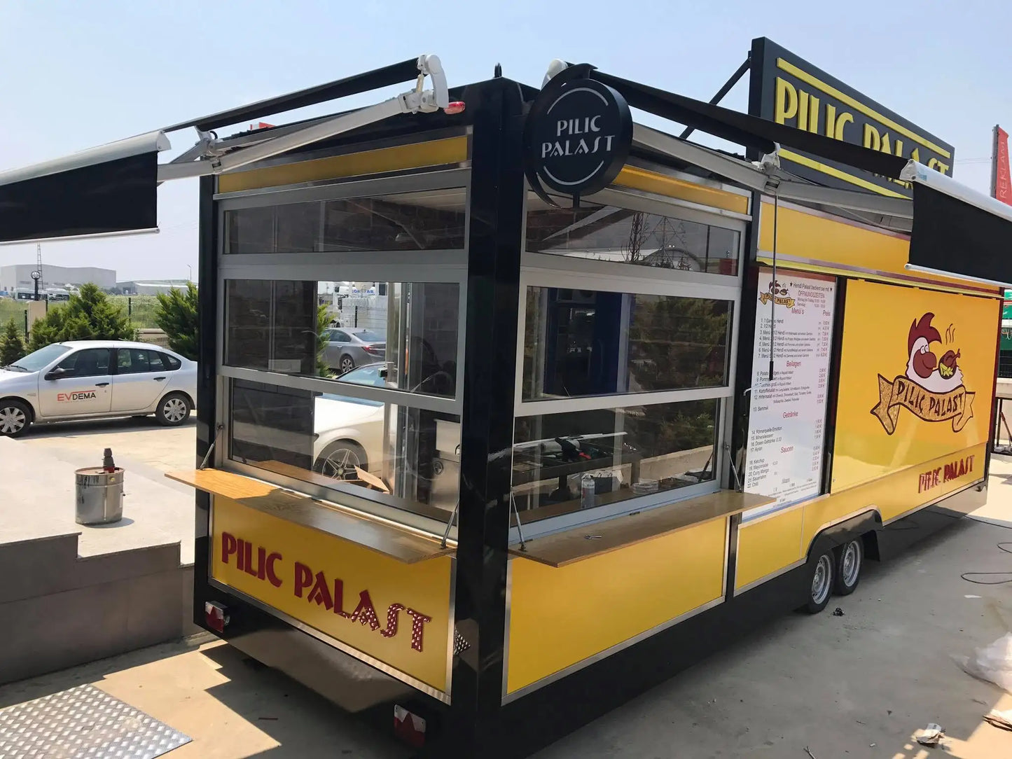 Camión de comida con cocina móvil y diseño de tamaño personalizado, venta de comida callejera en EE. UU., carrito de pizza y tacos rápidos, remolques de comida totalmente equipados