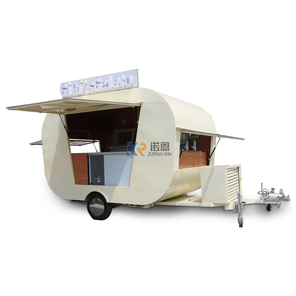 Street Using Fast Food Vintage Food Truck New Style Food Trailer CE DOT Approved Fast Coffee Catering Cart