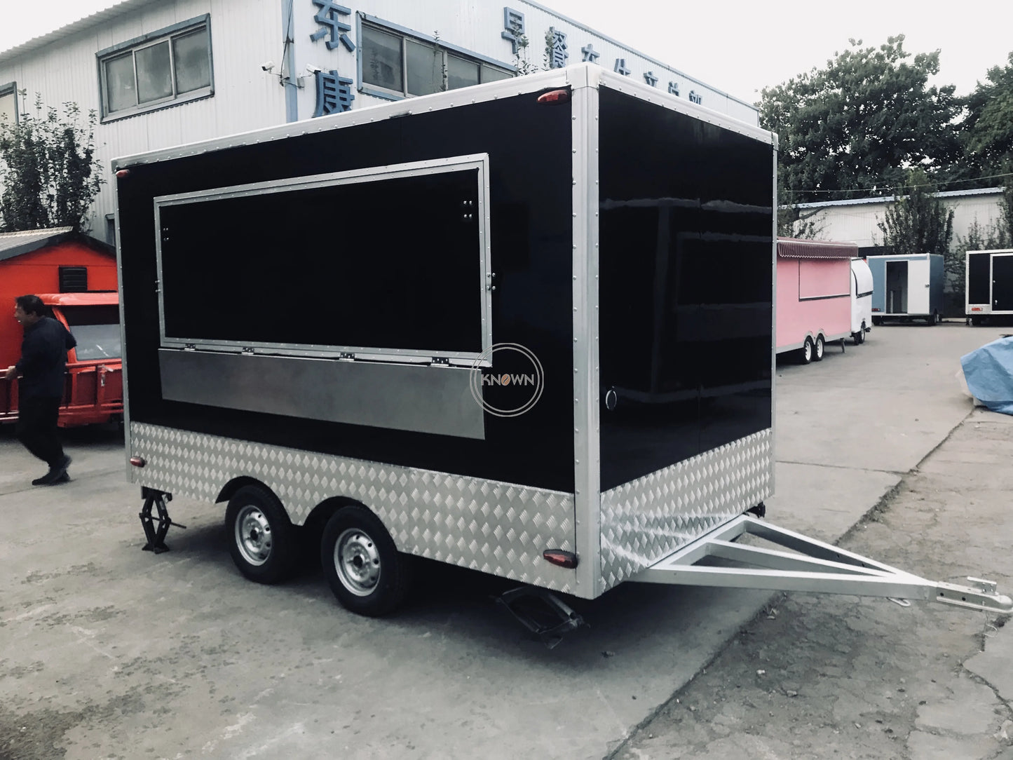 2023 Online Support Street Food Kiosk Stainless Steel Cart Truck Supplies Trailers America Standards Food Street Kiosk for Sale