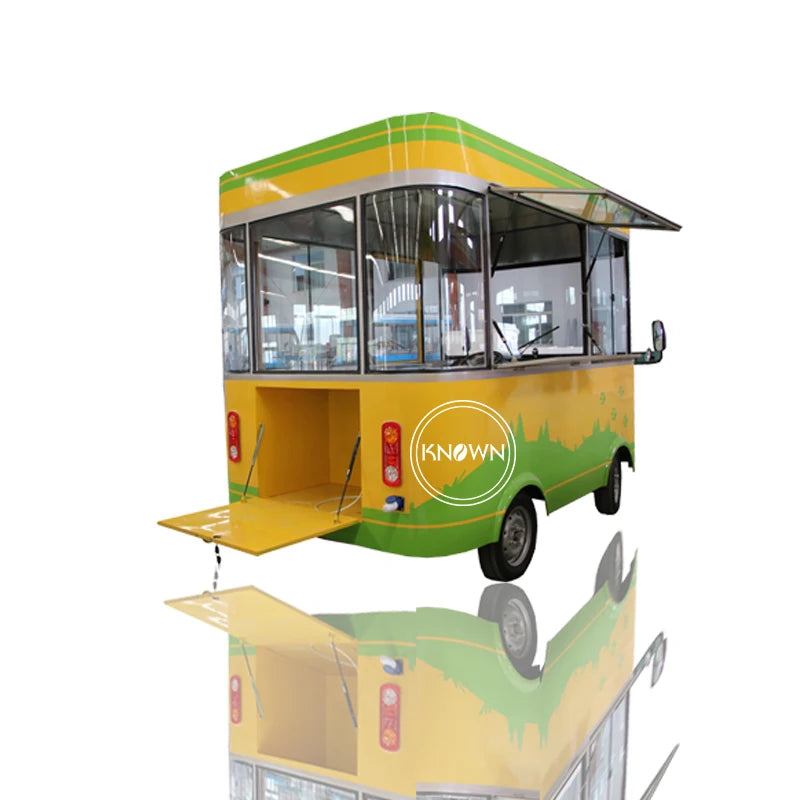 OEM Electric Gas Food Truck Europe Street Sale Tacos Coffee Kiosk Mobile Food Bus Ice Cream Van with Different Design to Export