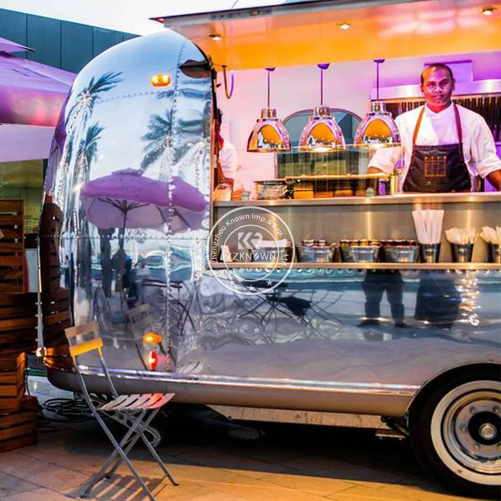 2024 Outdoor Burger Food Trailer Mobile Kitchen Fast Food Truck With Full Kitchen And Bar United States