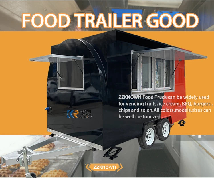 Snack Ice Cream Vending Truck Mobile Food Truck For Street Fast Food Trailer