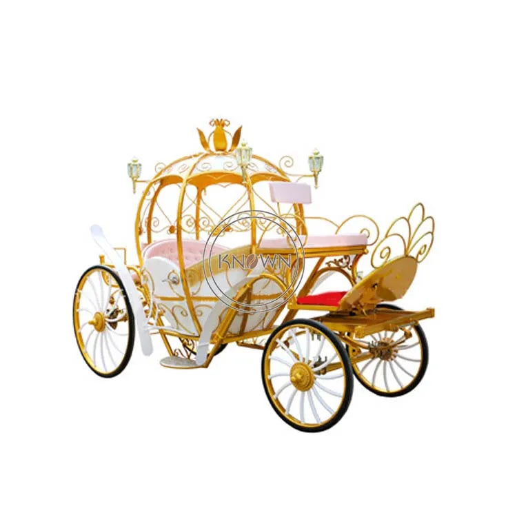 2022 Electric Princess Sightseeing Horse Carriage Royal Leisure Pumpkin Horse Cart Luxury Wedding Carriage Accept Customized