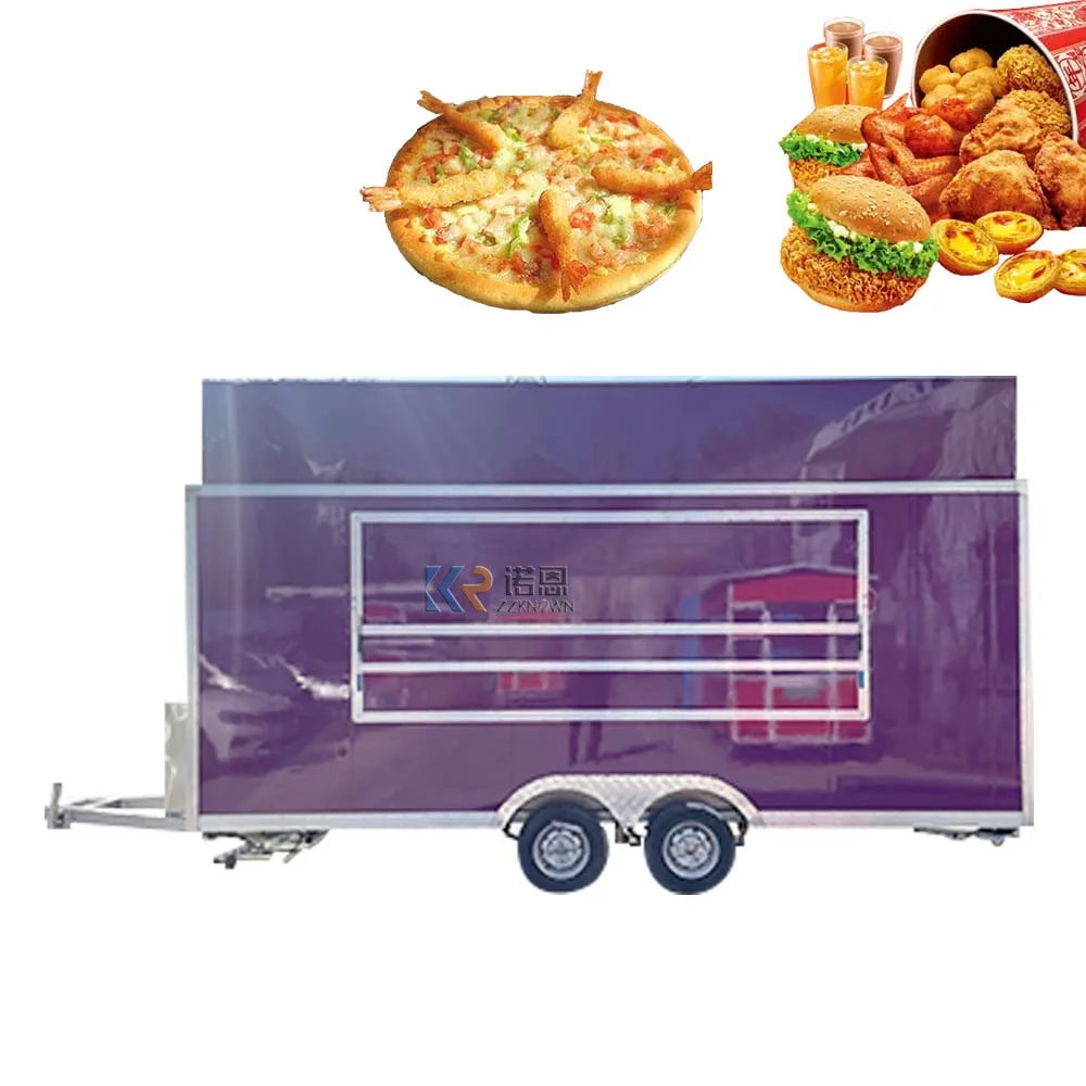 2023 New Food Truck Small Trailer Coffee Carts Vending With Kitchen Fully Equipped Ice Cream Coffee Fast Food Truck For Sale