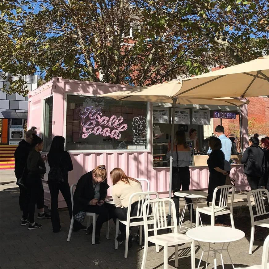 Envío de contenedores de lujo, tienda emergente de casas pequeñas, restaurante contenedor con segundo piso