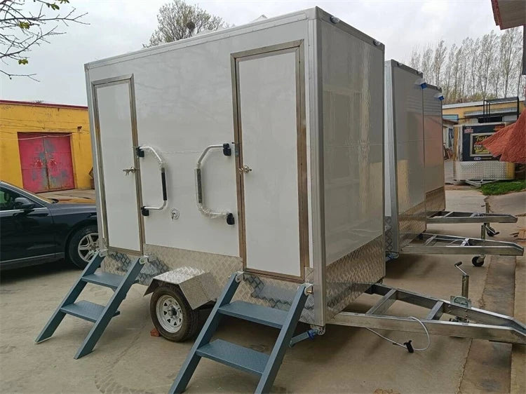 2024 Customized Plastic Public Toilet With Steel Skid Portaloo Outdoor Mobile Portable Toilet Australia With CE