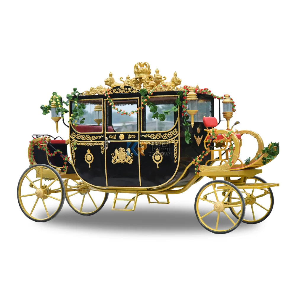 Sightseeing Horse Wagon Marathon Luxury Horse Drawn Carriage Electric Horse Cart Carriage