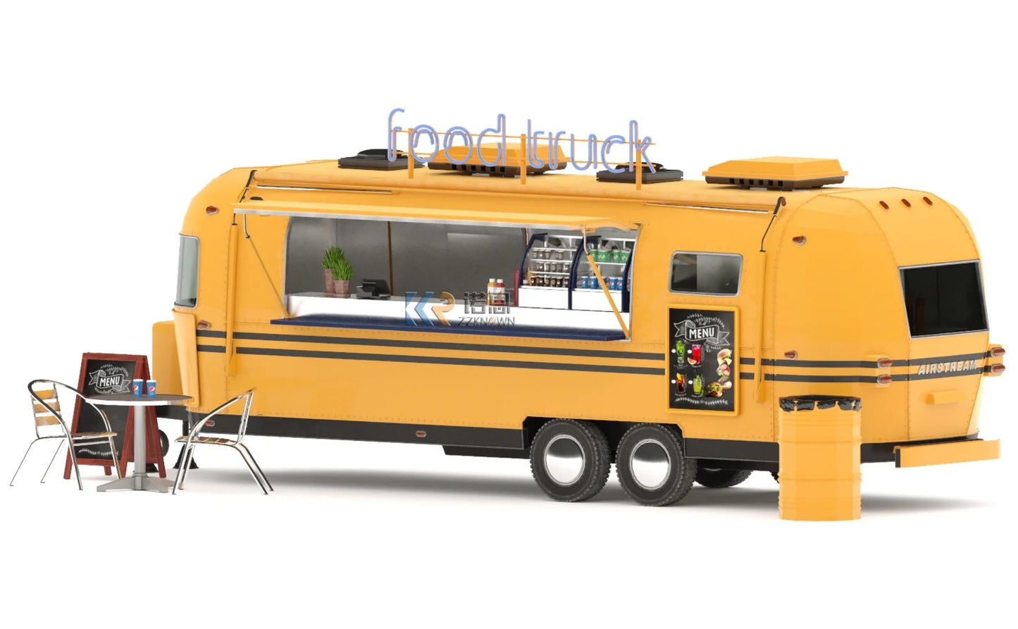 Venta de remolques de comida para cafetería móvil, carritos de venta al por mayor, fábrica de remolques de viaje Airstream de aluminio