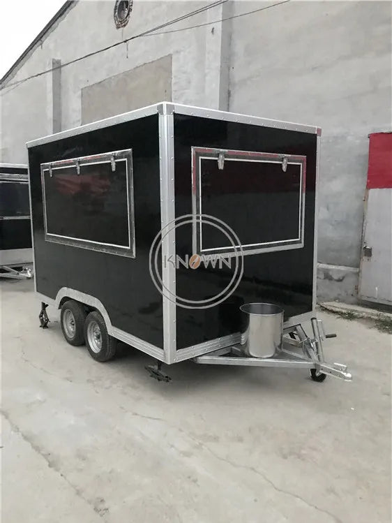 2023 Hot selling square food cart mobile for coffee trailer mobile food trailer with free shipping