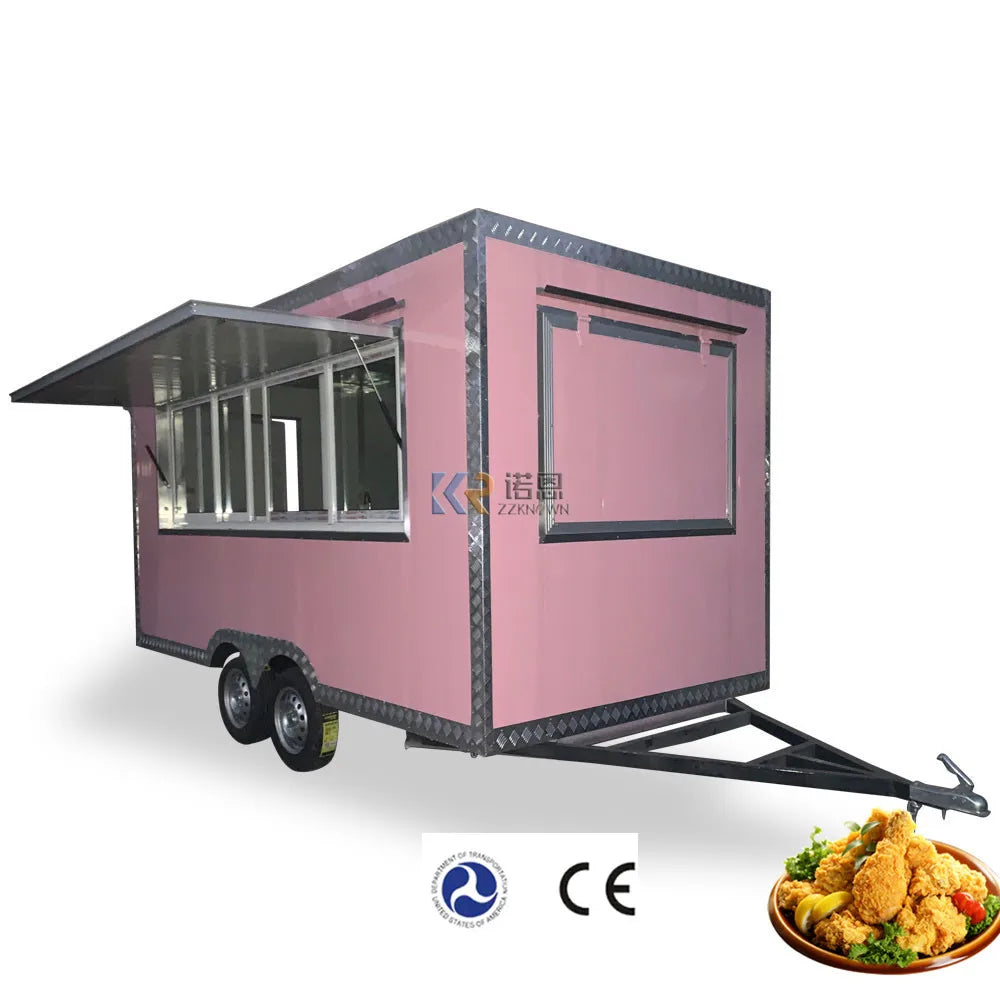 2023 New Showcase Food Cart Rolling Truck Ice Cheap Trailer Food Trailer with Full Kitchen Equipments