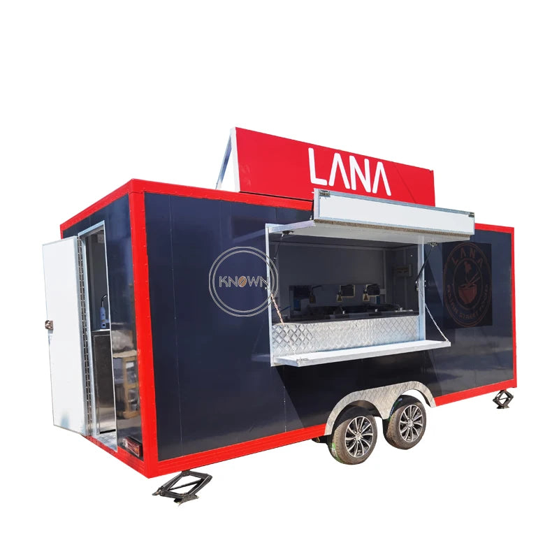 Modern Ice Cream Truck Fully Equipped Mobile Coffee Cart Caravan Trailer Catering Food Truck for Sale