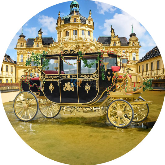 Customized Sightseeing Electric Horse Carriage Cart Royal Wedding Gold Horse Drawn Carriage For Sale