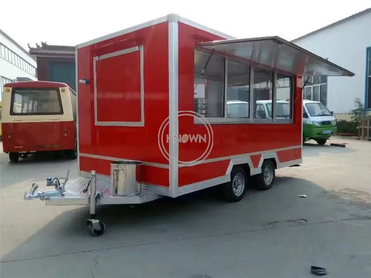 2023 Square shape hot sale new design mobile food kiosk food cart trailer 280 cm long mobile food cart