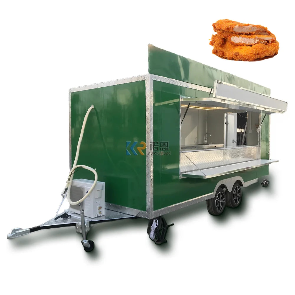 2023 Food Trailer For Sale Caravan Mobile Cart Fast Exhaust Fan Fully Equipped USA Standards Food Trailers