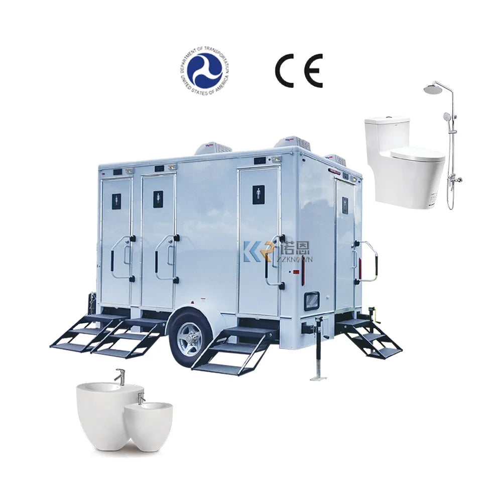 2023 Mobile Portable Toilet Prefab Toilet Restroom For Sale Prefab Squat / Seat Toilet Houses