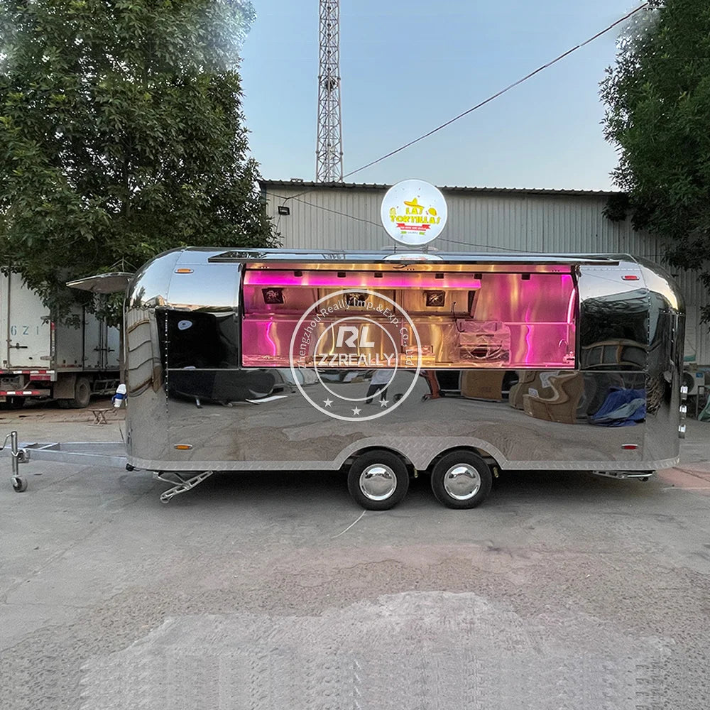 2023 Large Food Trucks Mobile Bar Trailer Airstream Food TruckFood Concession Trailer Dot VIN CE