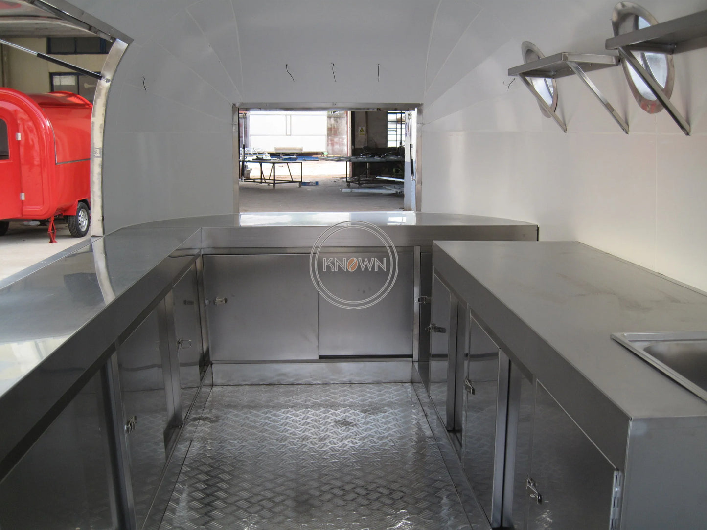 OEM 4m long Airstream hamburger mobile coffee cart food caravan food truck food trailer ice cream car