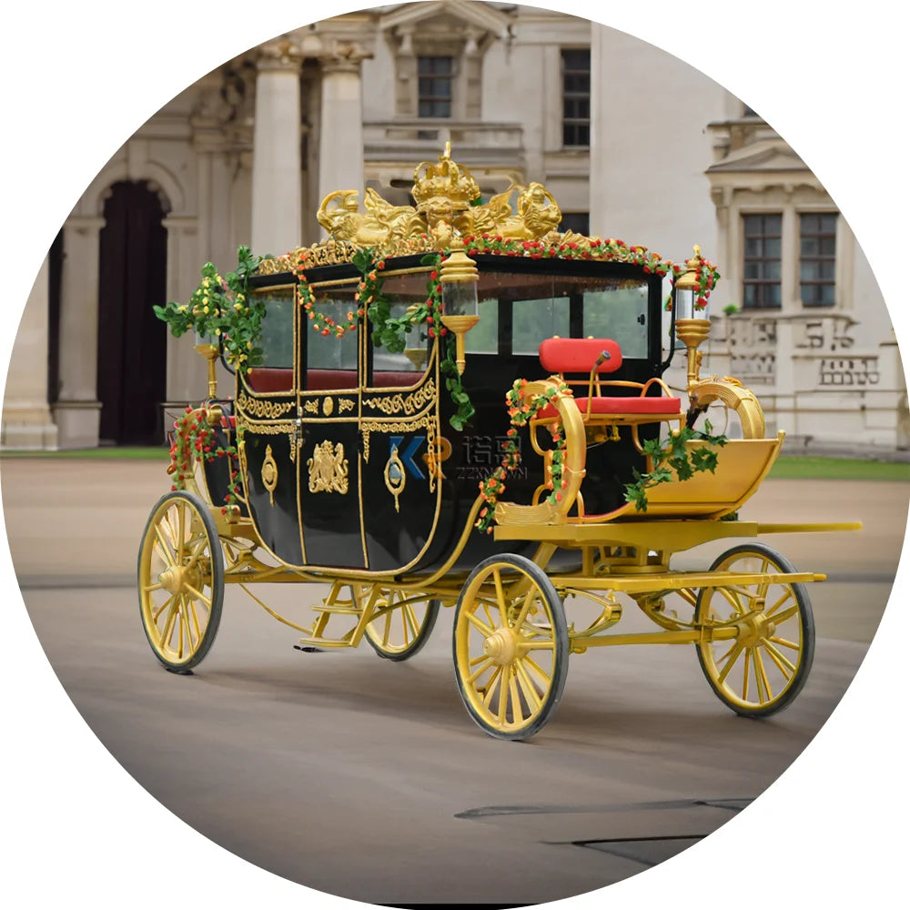 Calèche de la famille royale européenne, calèche électrique de jardin pour enfants de Cendrillon, calèche de princesse à vendre