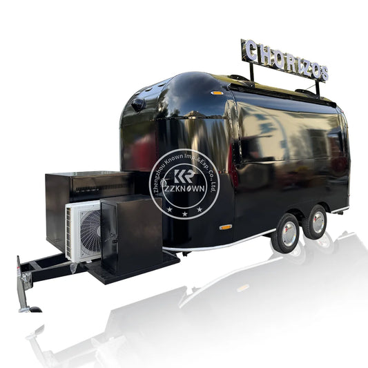 OEM  Mobile Pizza Oven Food Truck Commercial Concession Food Trailer Fully Equipped Mobile Pizza BBQ Fast Food Cart For Sale