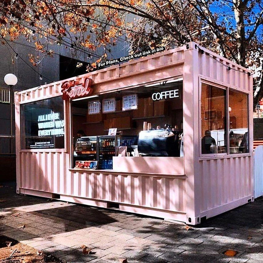 Contenedor de envío modular Bar Comida Quiosco Tienda