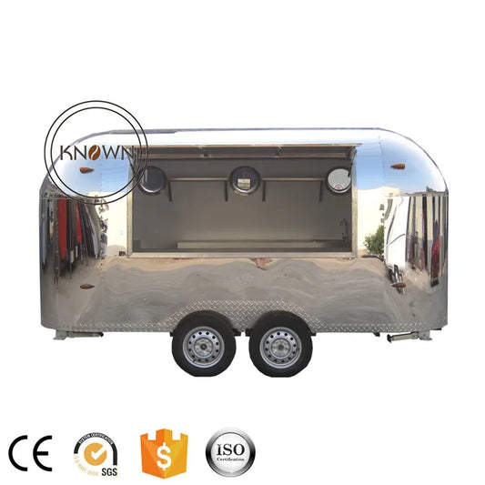 OEM 4m long Airstream hamburger mobile coffee cart food caravan food truck food trailer ice cream car