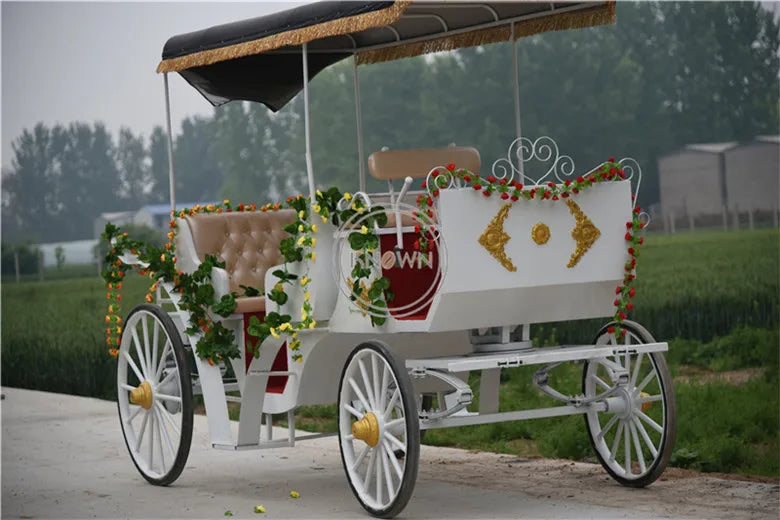 2022 Royal Horse Carriage Luxury Wedding Horse Cart Park Passenger Carriage for Sale