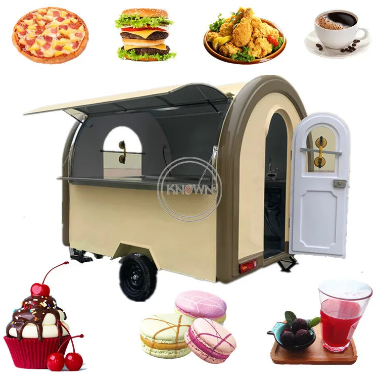 New food trailers fully equipped foodtruck fast food cart mobile kitchen food truck for sell