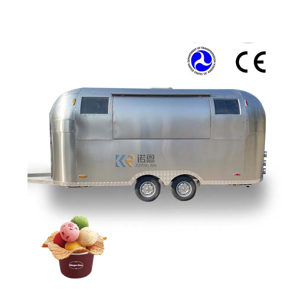 Commercial Stainless Steel Mobile Food Cart Hot Dog Cart For Street Food American Standard Food Trailer with DOT