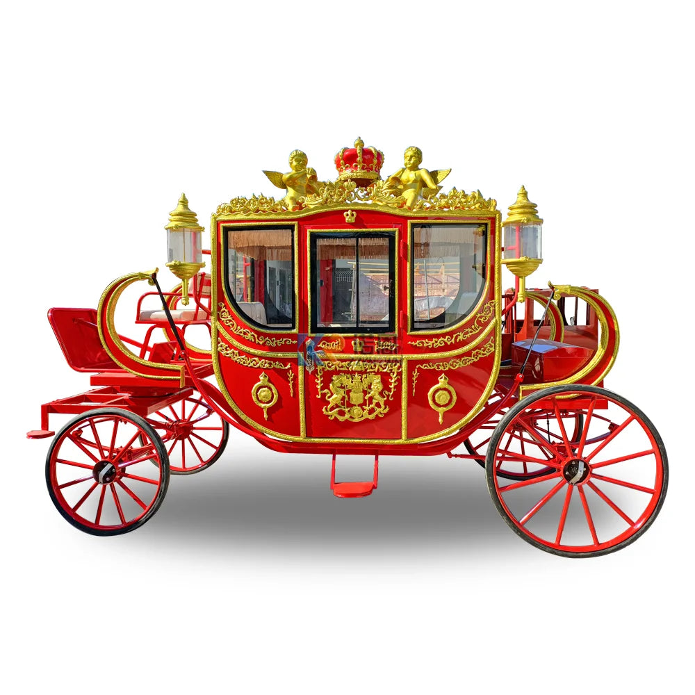 Victorian Royal Carriage Electric Royal Carriage High Quality Carriage Electric Wedding Horse Drawn Cart