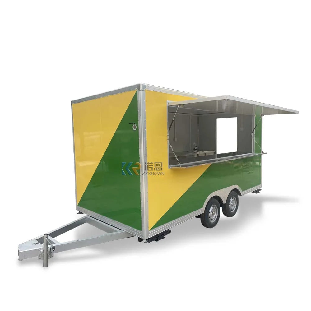 Large Food Trailer Shipping Container Refrigerated Freezer Australian Rent European Solar Kebab Food Trailer