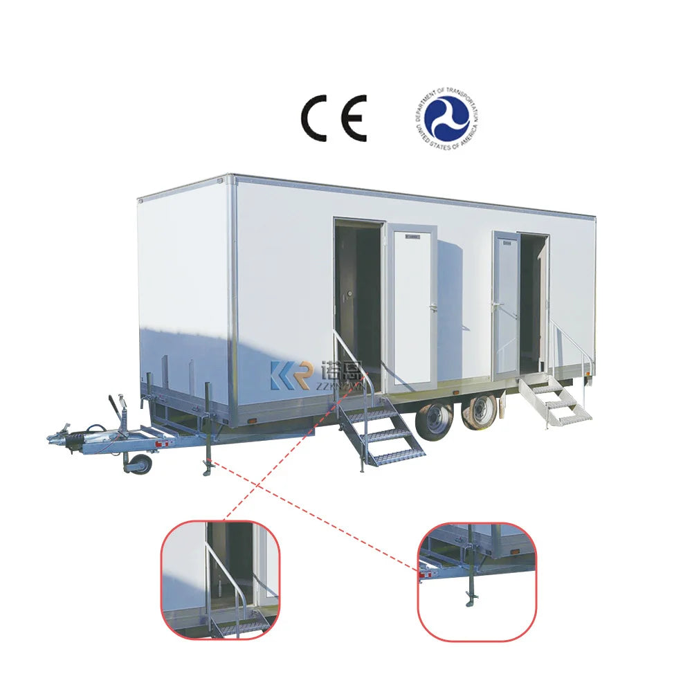 Prefab House Portable Bathroom Shower Rooms Outdoor Camping Mobile Toilet Trailer Luxury Restroom Trailer