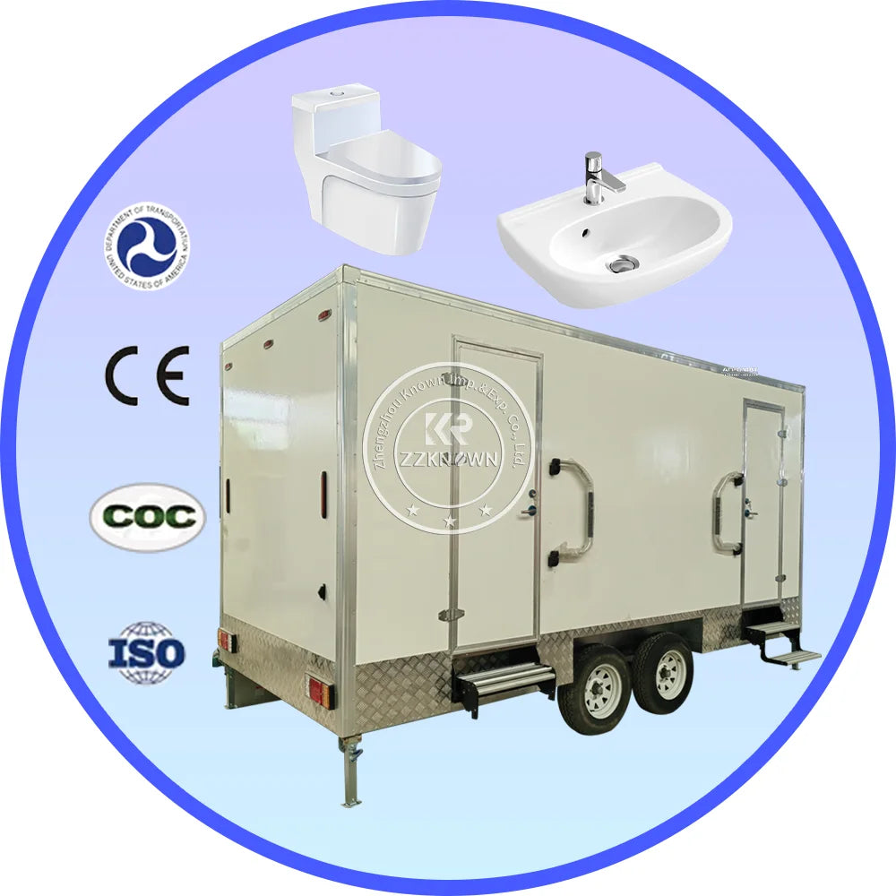 2023  Vip Mobile Luxury Portable Shower Washroom Restroom Toilet Trailer Outdoor Portable Manufacturers