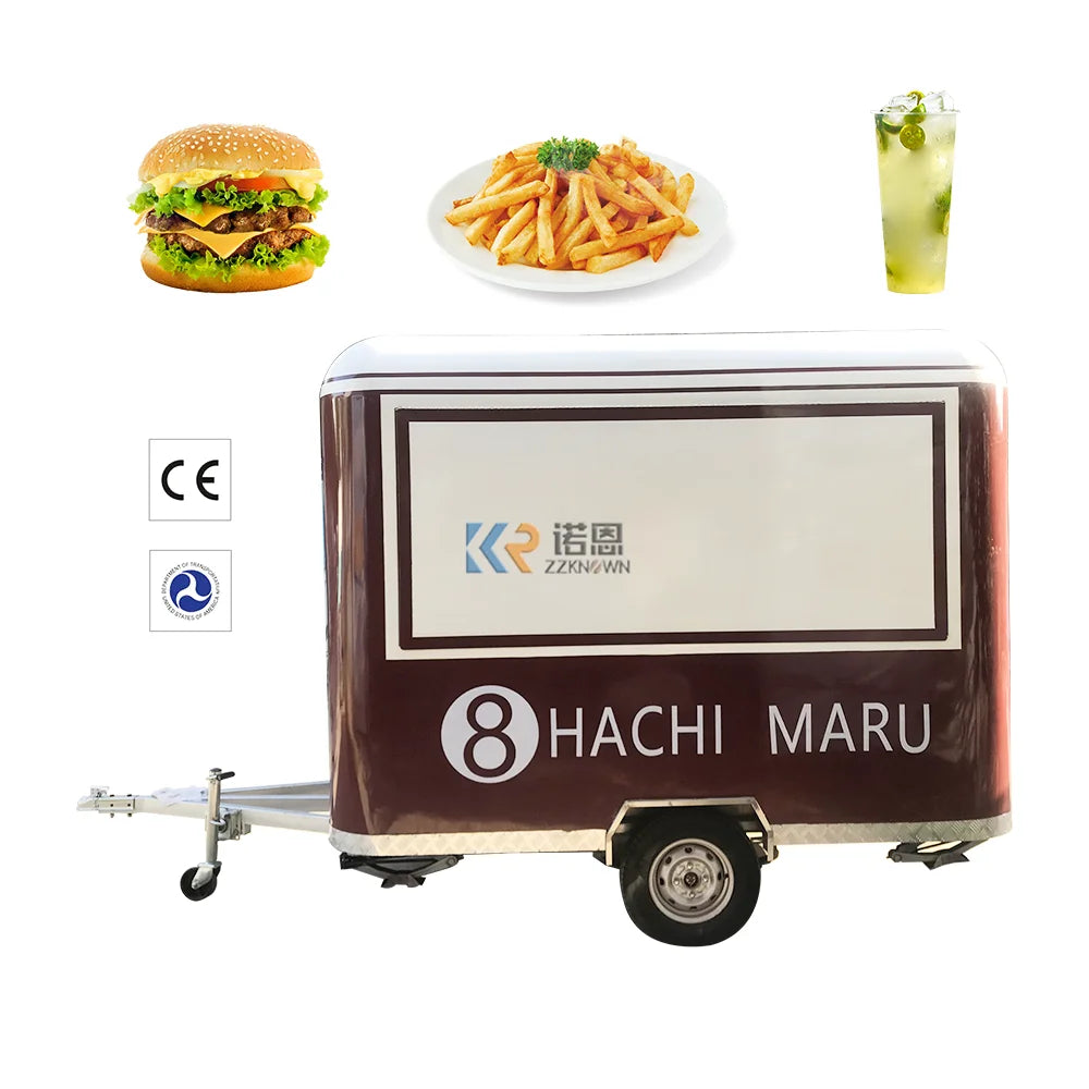 Factory Directly Supply Food Cart Kitchen Trailer Outdoor Custom Fully Equipped Coffee Fast Food Trailer