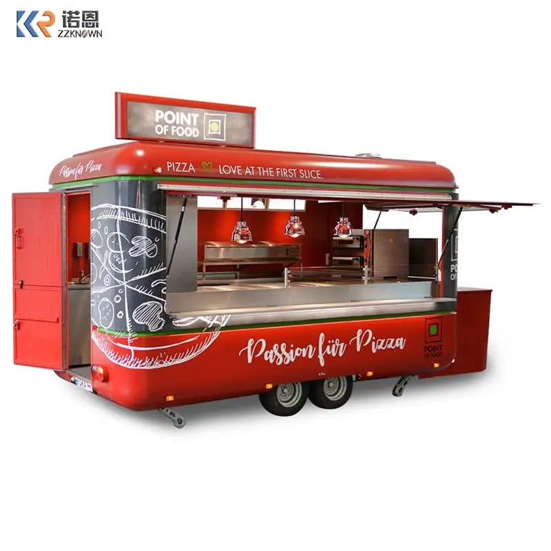 Nouveau kiosque à café Pizza BBQ Chariot à crème glacée Équipement de restaurant Concession Remorque alimentaire Airstream Food Truck avec cuisine complète