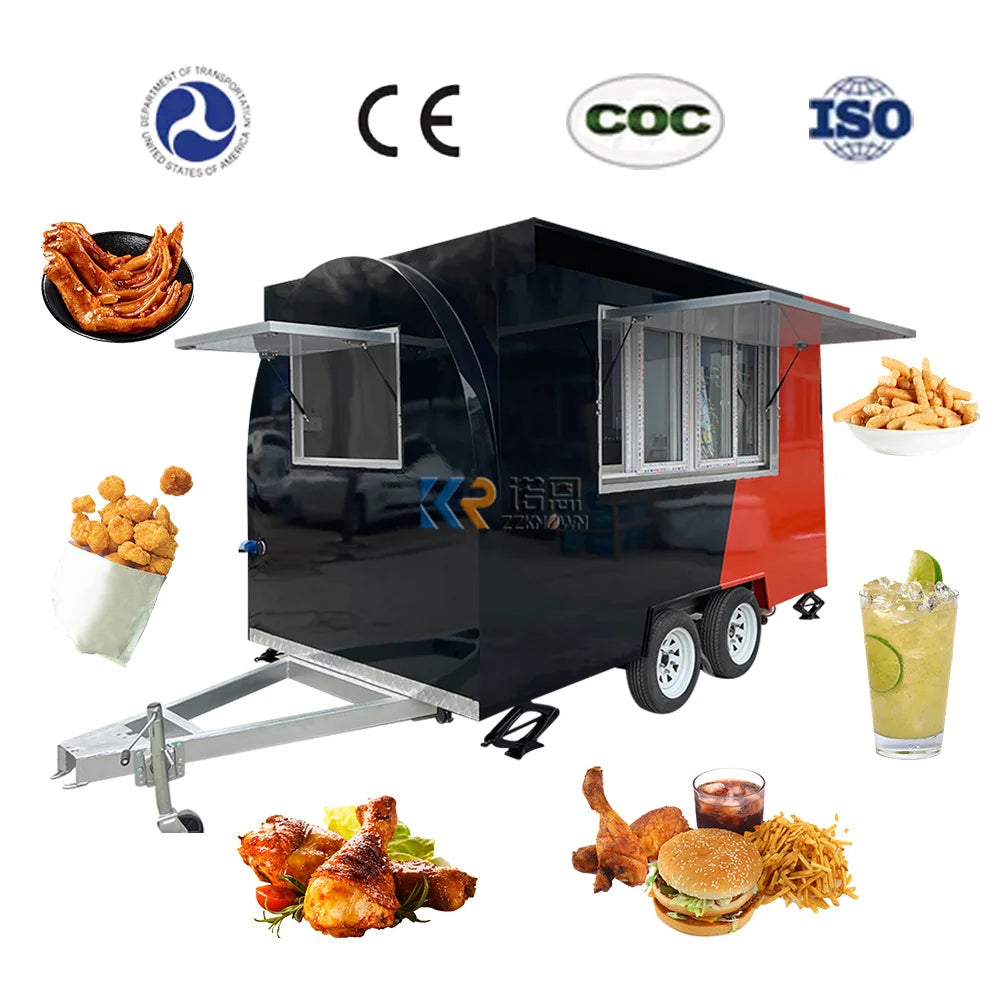 2023 Best selling Customized Color Mobile Fast Food Trailer Top Quality Mobile food trailer for sale