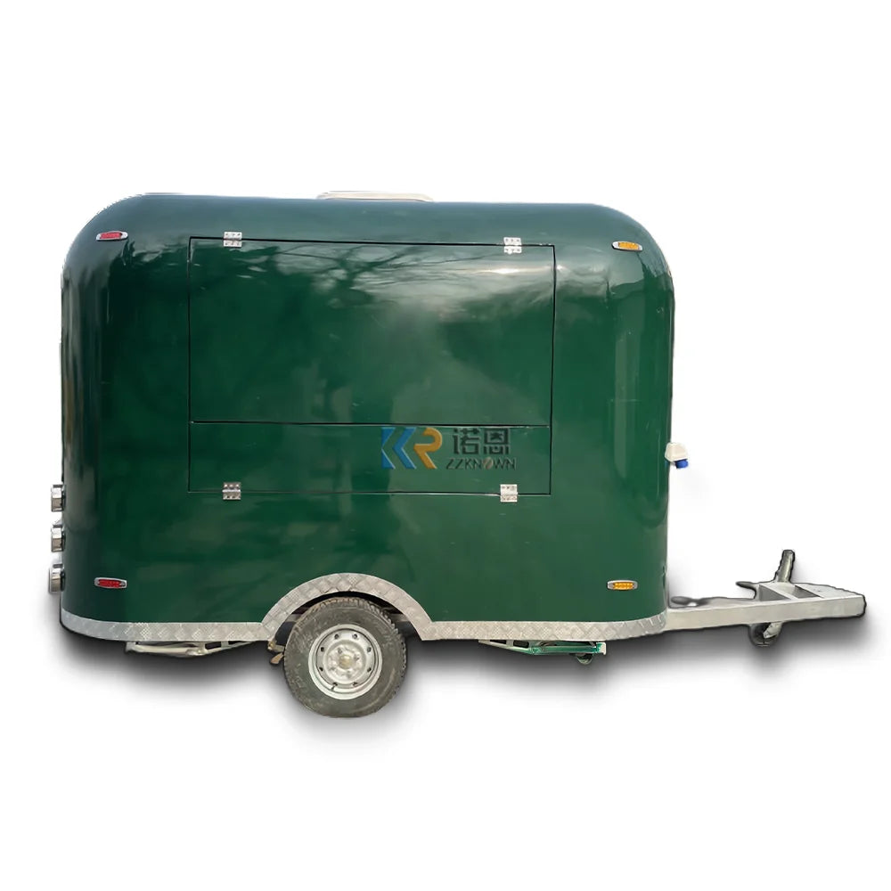 Remolque de comida móvil American Standard, camión de comida para helados Airstream, carrito de comida de acero inoxidable a la venta