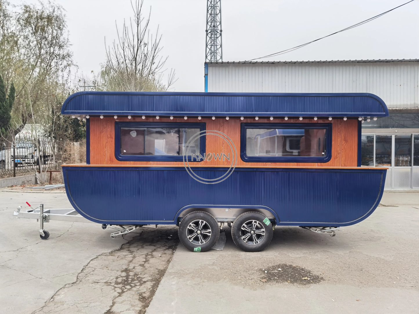 Remolque de comida rápida móvil totalmente equipado para exteriores más vendido, tienda de refrigerios y helados, equipo de cocina