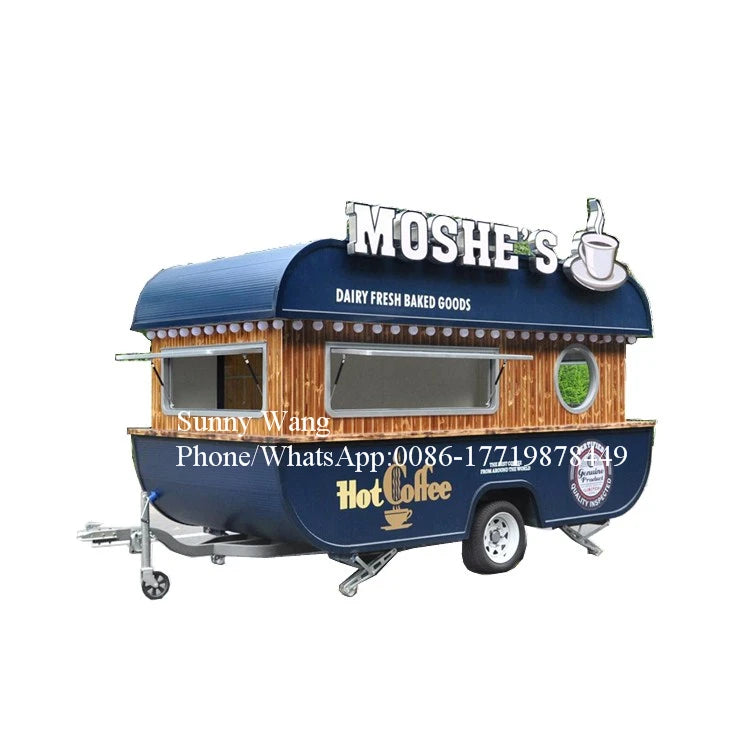 OEM Popular Designed Mobile hot dog cart , popcorn vending food truck, coffee bar food concession trailer