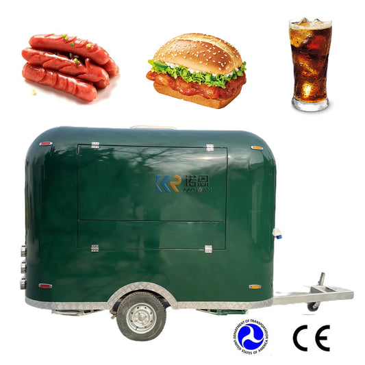 OEM New Arrival Mobile Street Fast Food Truck Caravan Summer Ice Cream Food Cart Hor Sale Coffee Snack Food Trailer