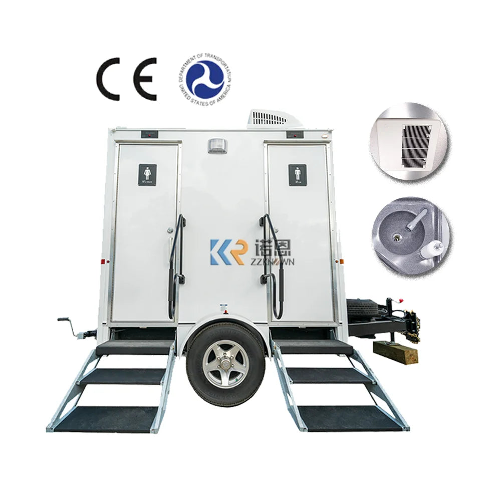 2023 New Silver Mobile Bathroom Portable Restroom Trailers Used Portable Toilets For Sale